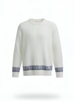 Cable Knit Fair Isle Hem Sweater - Image 2