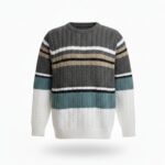 Block Cable Knit Sweater [ UNISEX ] - Image 3