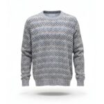 Intricate Herringbone Patterned Sweater - Image 4