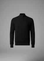 Midnight Ribbed Half-Zip Sweater - Image 3