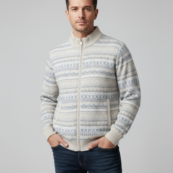 Heritage Fair Isle Zip Cardigan