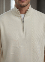 Snowfall Ribbed Half-Zip Sweater - Image 3