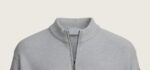 Heather Grey Mock Neck Sweater with Contrast Band - Image 2