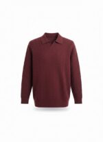 Cable-Knit Polo Sweater - Image 3