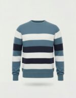 Premium Blue Stripe Crewneck - Image 2