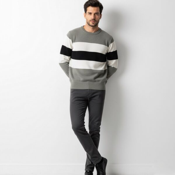Earth Tone Striped Jumper