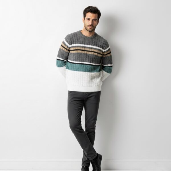 Block Cable Knit Sweater [ UNISEX ]