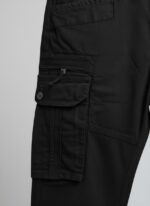 Black Multi-Pocket Straight-Leg Cargo - Image 2