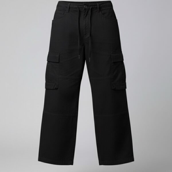 Drawstring Wide-Fit Cargo Pants