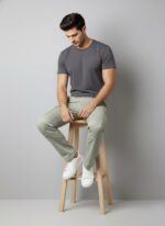 Modern Tailored Cargo Pants in Sage Green - Image 3